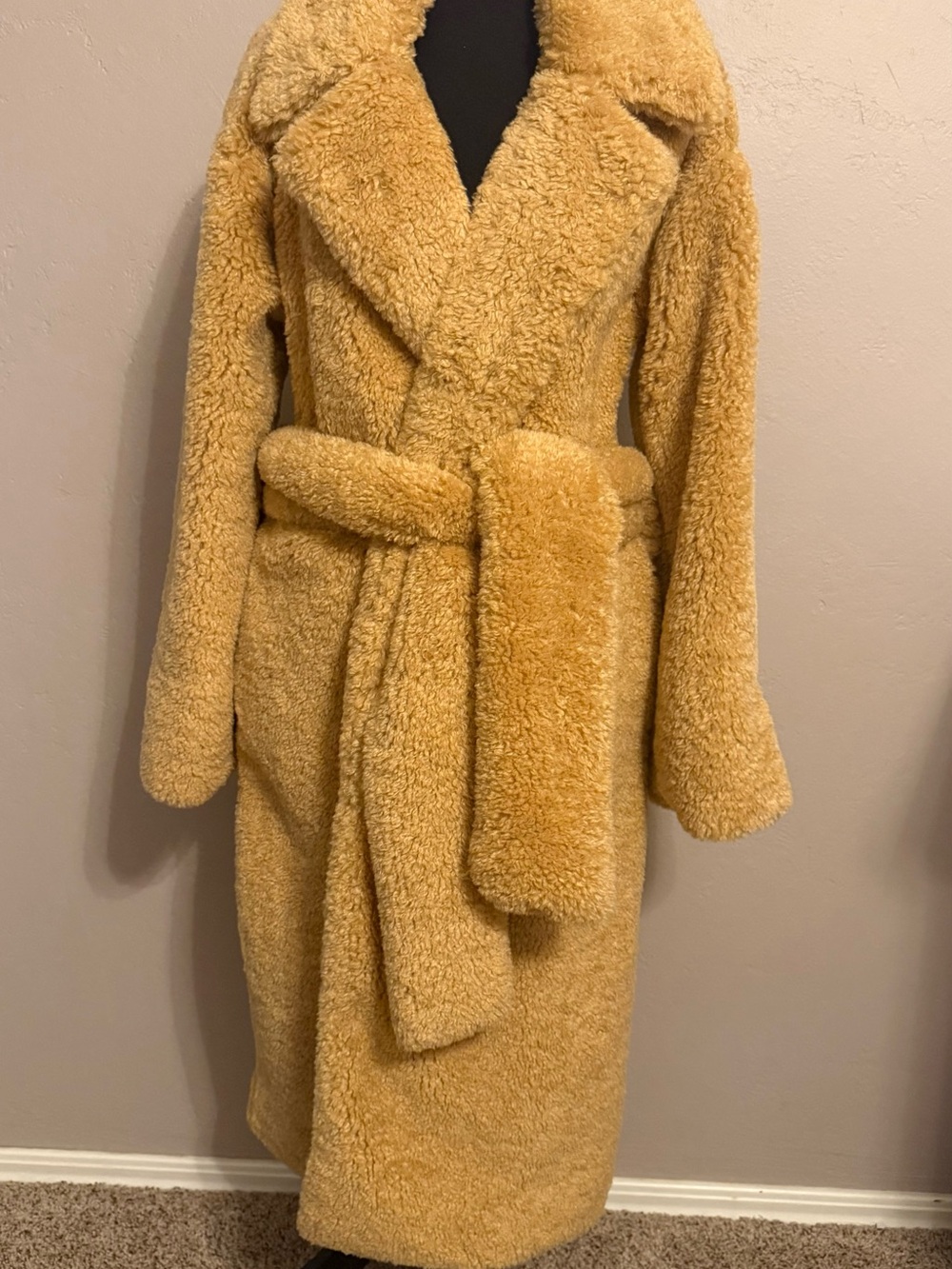 7 For All Mankind Cozy Plush Teddy Coat - Camel